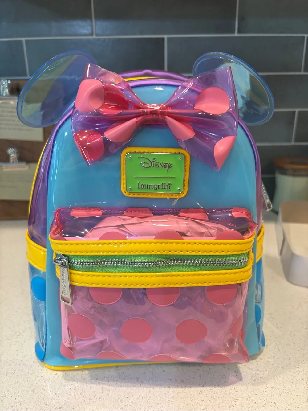 Clear Loungefly Minnie Bow Mini Backpack NWT